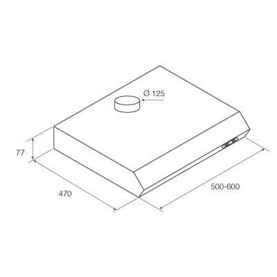 Подвесная вытяжка Jet Air LIGHT WH/F/50