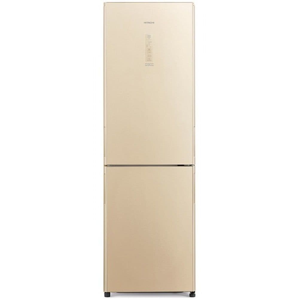 Отдельностоящий двухкамерный холодильник Hitachi R-BG410 PU6X GBE бежевое стекло