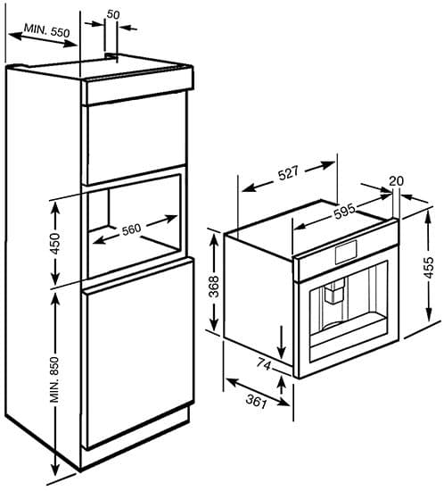 Встраиваемая кофемашина Smeg CMS8451A
