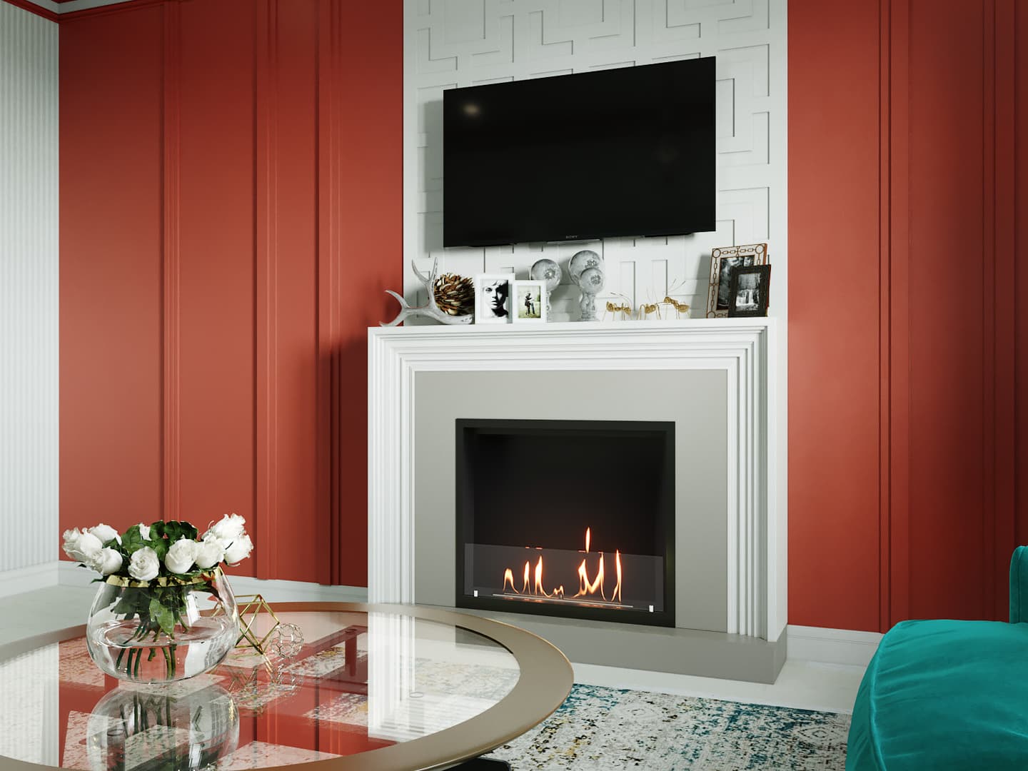 Встроенный биокамин Lux Fire Кабинет 730 S