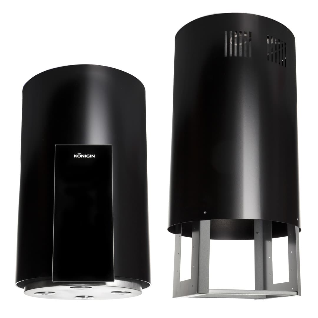 Островная вытяжка Konigin Equilibrium Black Glass