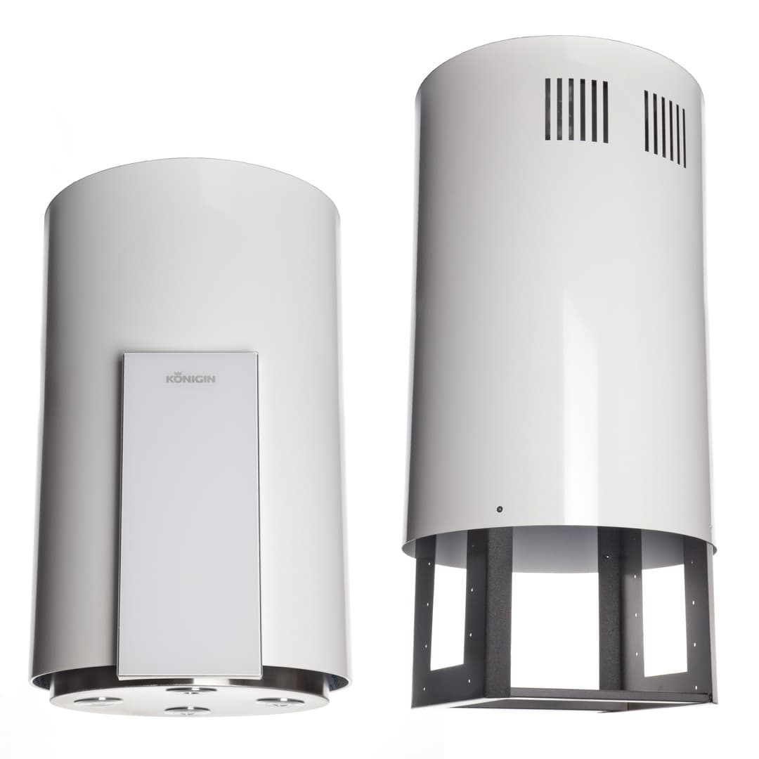Островная вытяжка Konigin Equilibrium White Glass