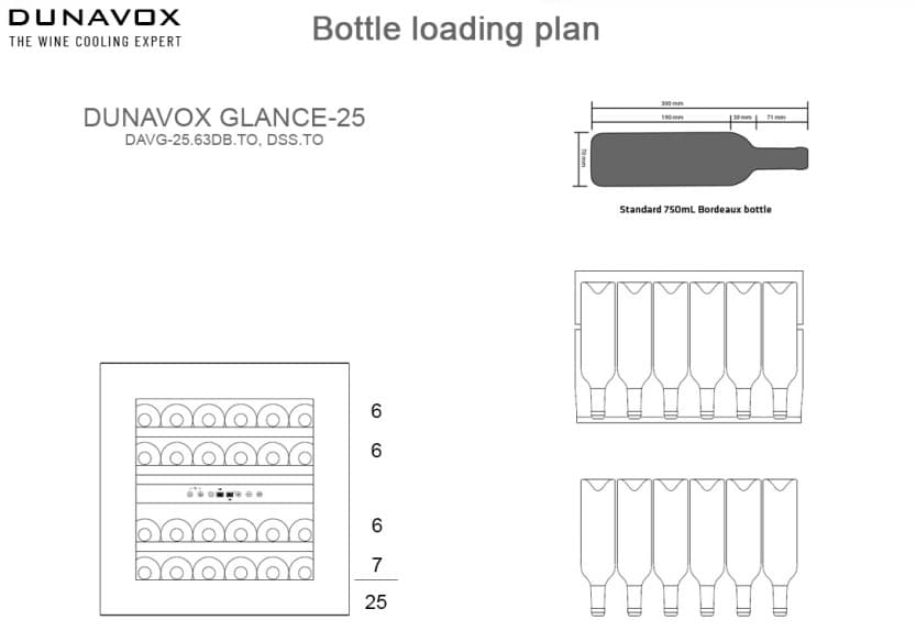 Встраиваемый винный шкаф Dunavox DAVG-32.80DB.TO