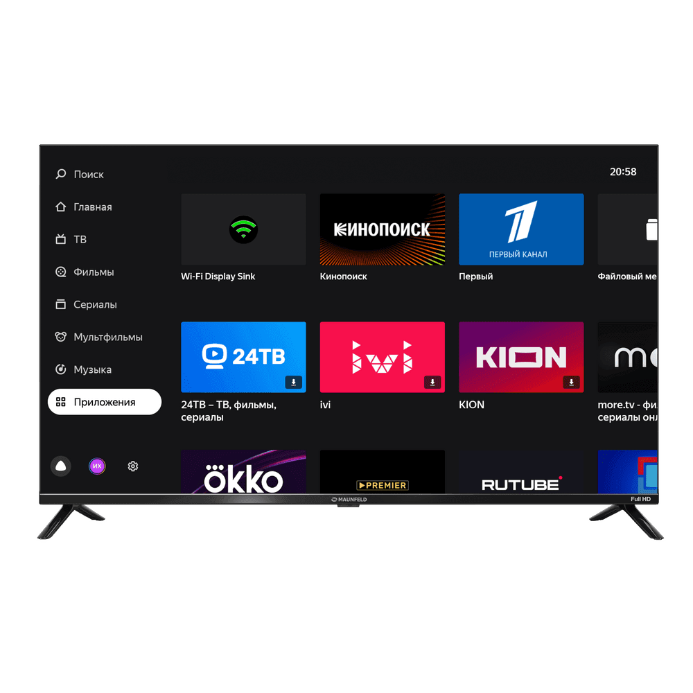 Full HD  Яндекс TV телевизор Maunfeld MLT43FSX02