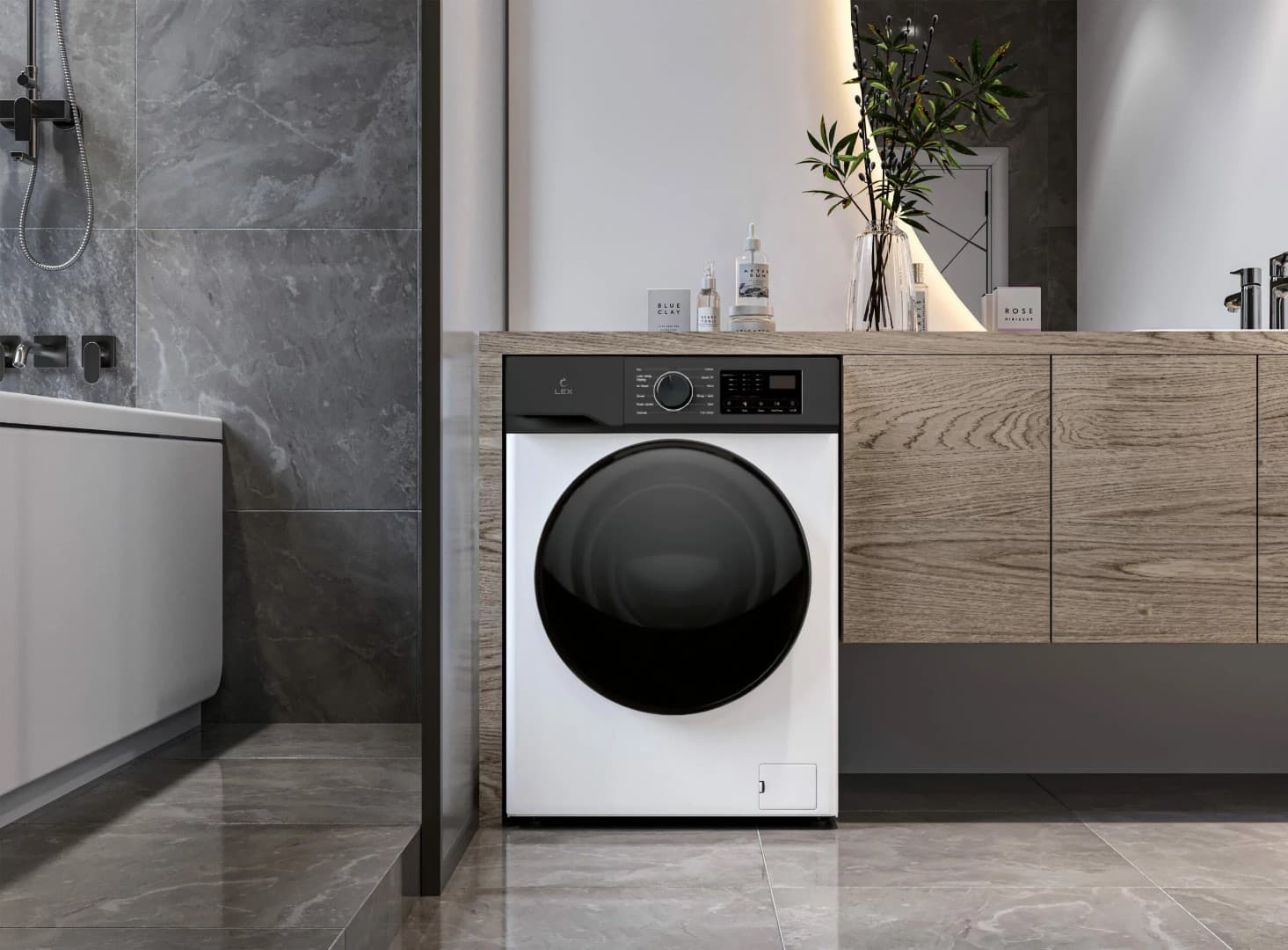 Отдельностоящая стиральная машина с сушкой Lex LWM08512WID