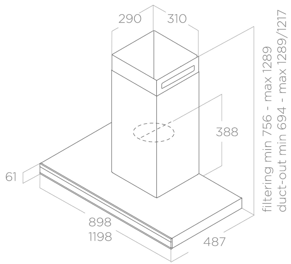 Пристенная вытяжка Elica ELEMENT @ BLMAT/A/120