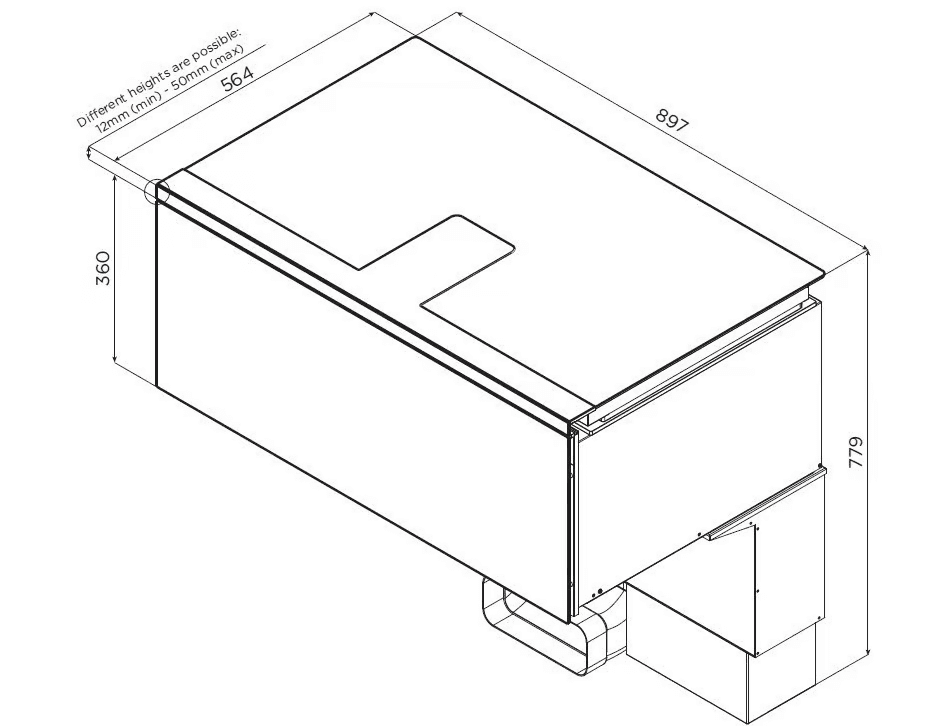 LHOV COMBISTEAM BL/A/90 Elica (3в1: Варочная панель, вытяжка, духовка с паром)