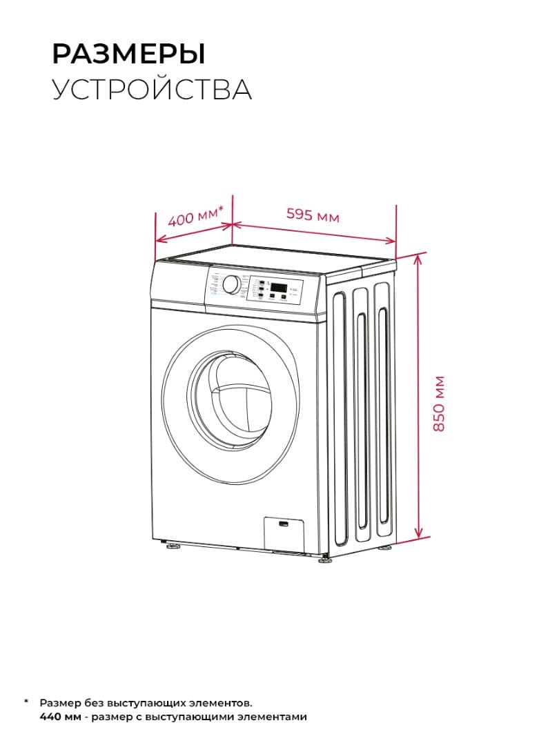 Отдельностоящая стиральная машина Lex LWM06010BLIDSMALL