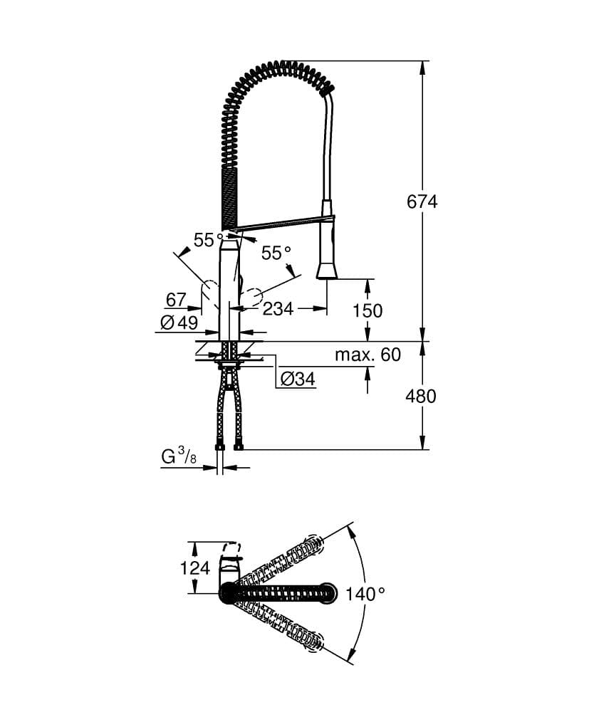 Смеситель Grohe K7 32950DC0