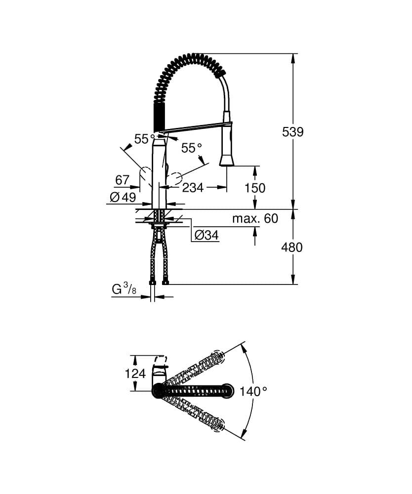 Смеситель Grohe K7 31379DC0