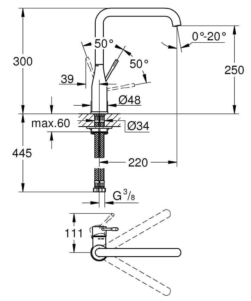 Смеситель Grohe Essence 30269A00