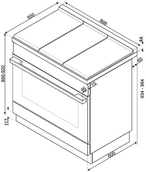 Варочный центр Smeg CPF9IPBL