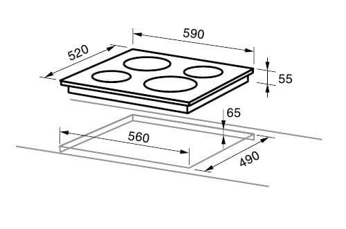 Индукционная варочная панель Midea MIH67838F