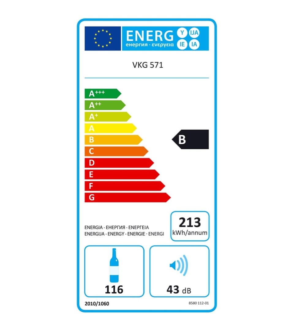 Отдельностоящий винный шкаф Vestfrost VKG 571 BR