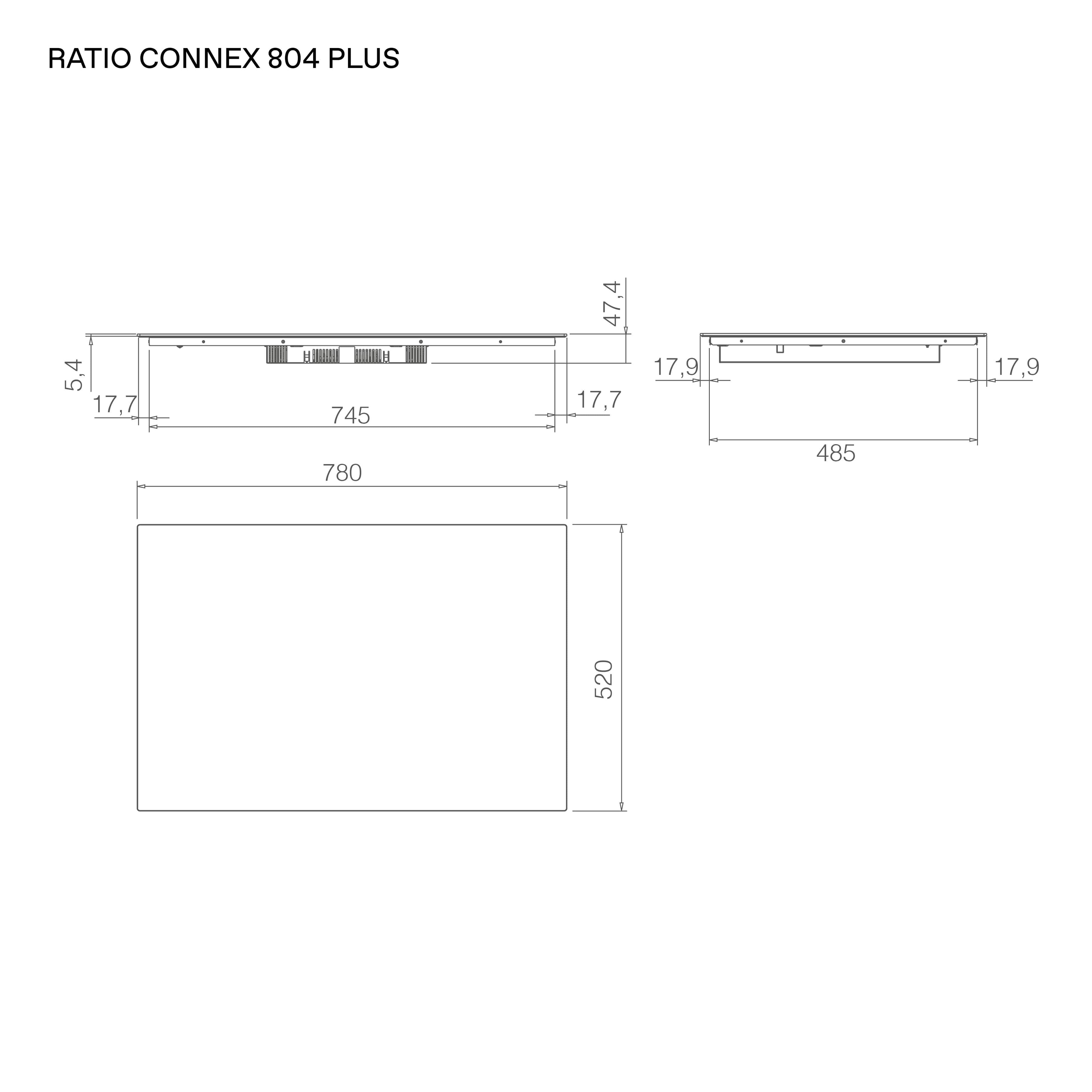 Индукционная варочная панель Elica RATIO CONNEX 804 PLUS RAW