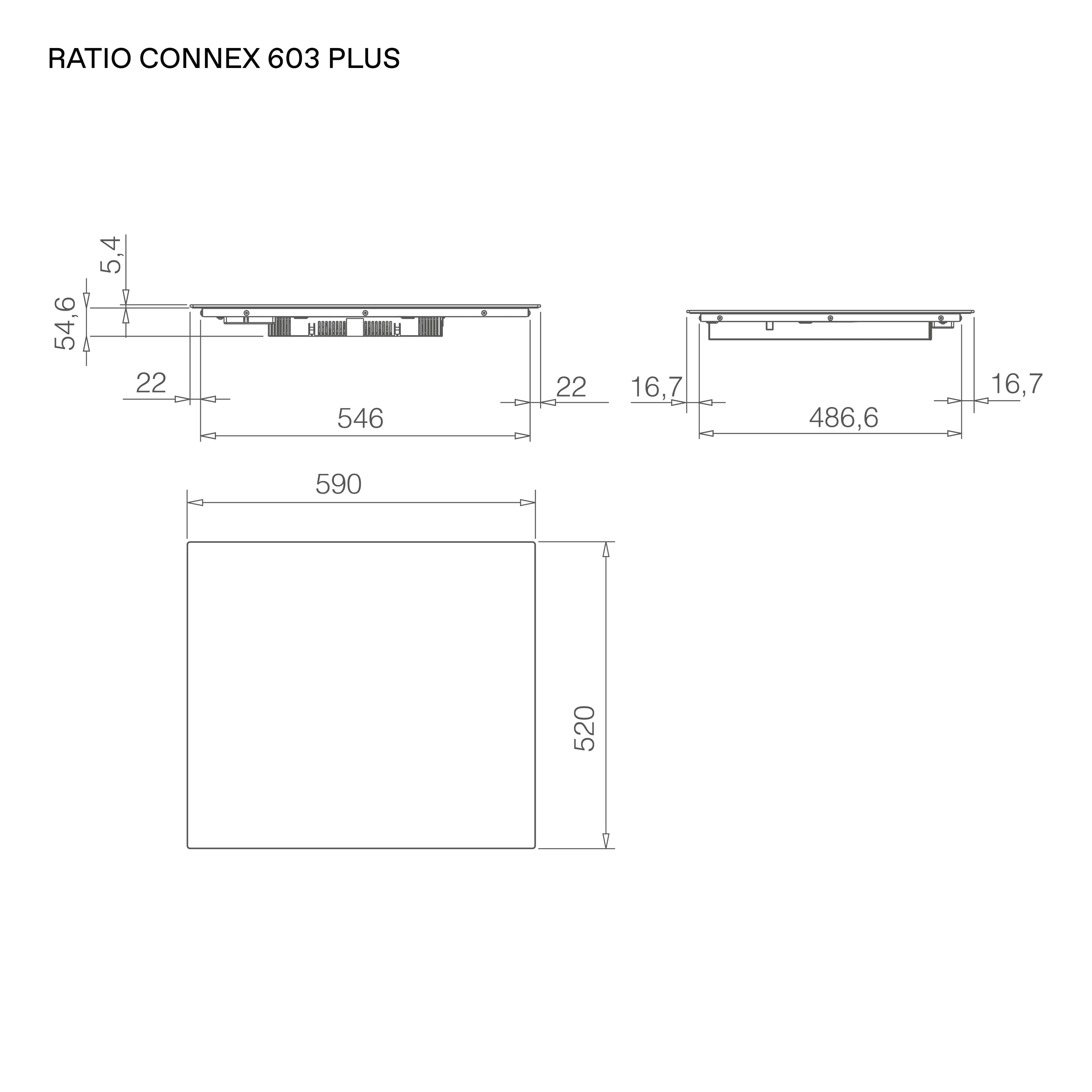 Индукционная варочная панель Elica RATIO CONNEX 603 PLUS RAW