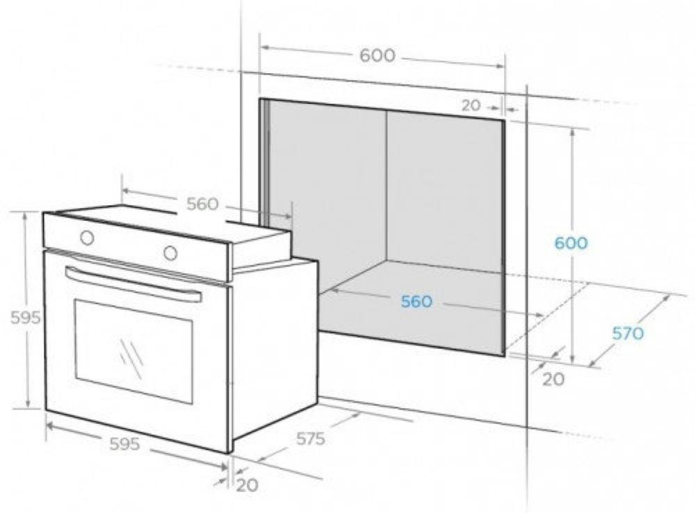 Электрический духовой шкаф midea mo68100gb