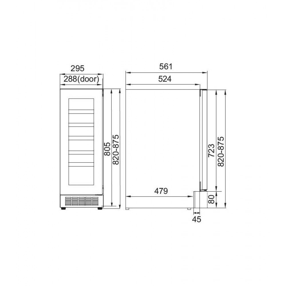 Винный шкаф vestfrost solutions wfg 45